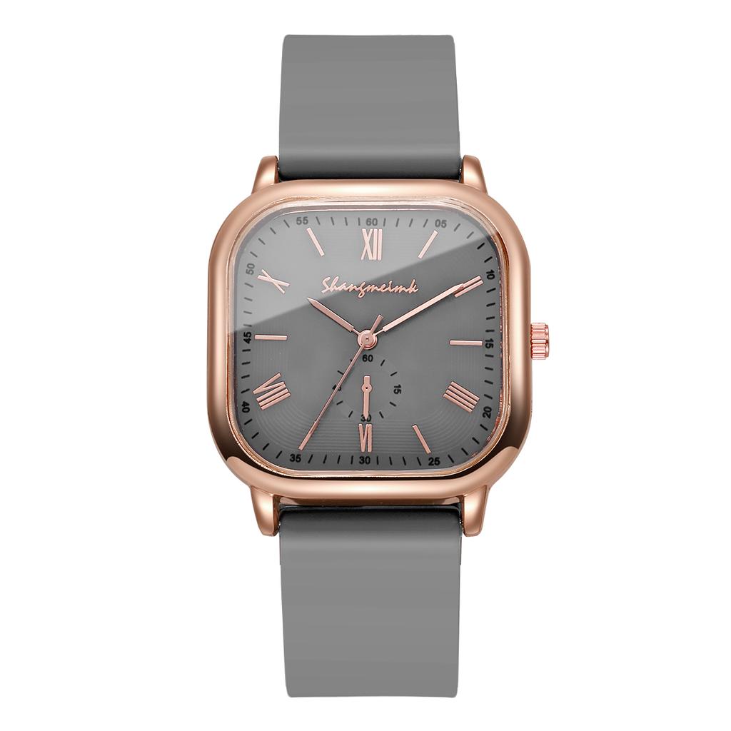 Mode Quadrat Damen Quarz Uhr Lässiges Silikonarmband Damenuhren Reloj Mujer
