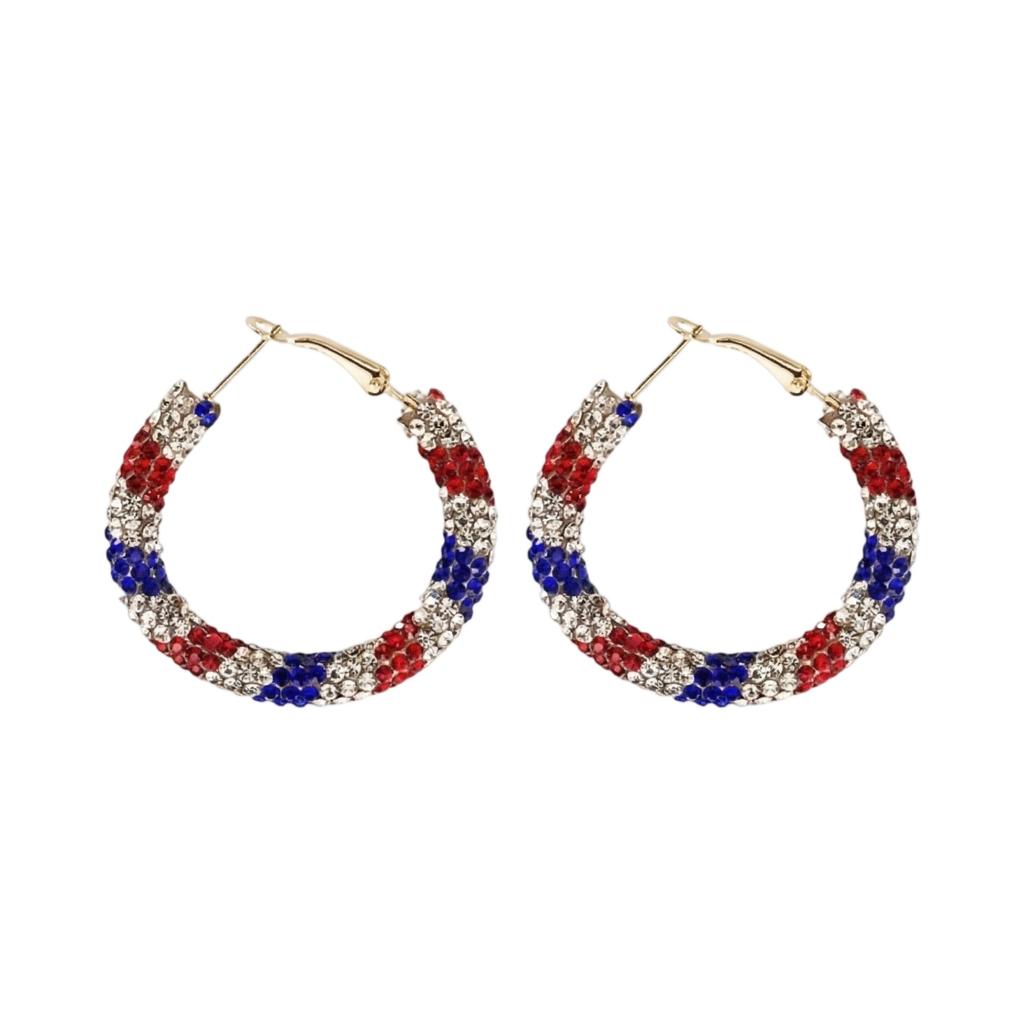 Fashion And Creative Independence Day Star Glitter Earrings