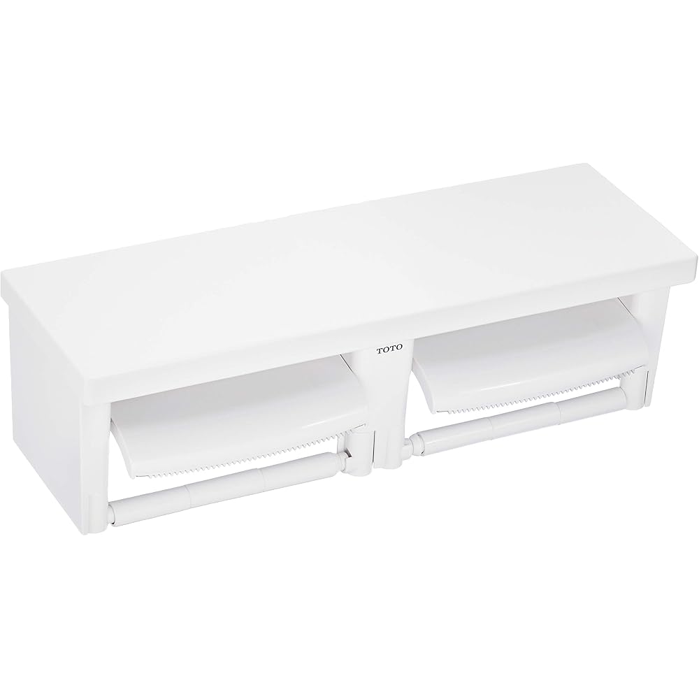 TOTO YH651 #NW1 Double Cigarette Roll Flat Shelf (Resin), White, No Core, Paper Compatible