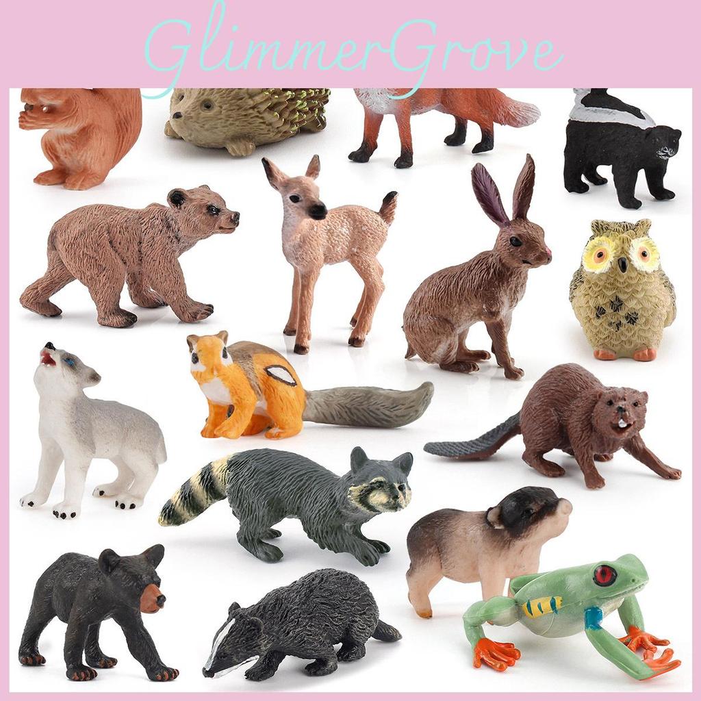 Forest Animal Pvc Miniature Models For Cake Decor And Nature Scene Figurines