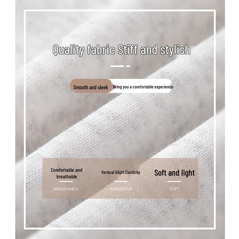 White-Gray High-Waisted Petite Micro-Flared Slimming Horseshoe Pants for Women, Spring/Autumn 2025 Collection