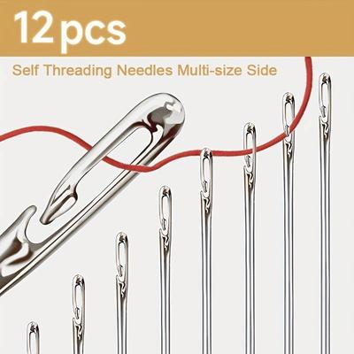Stainless Steel Sewing Needles with Side Hole for Elderly, DIY Jewelry, Household Sewing - Available In 12, 24, 36 Pieces Packs