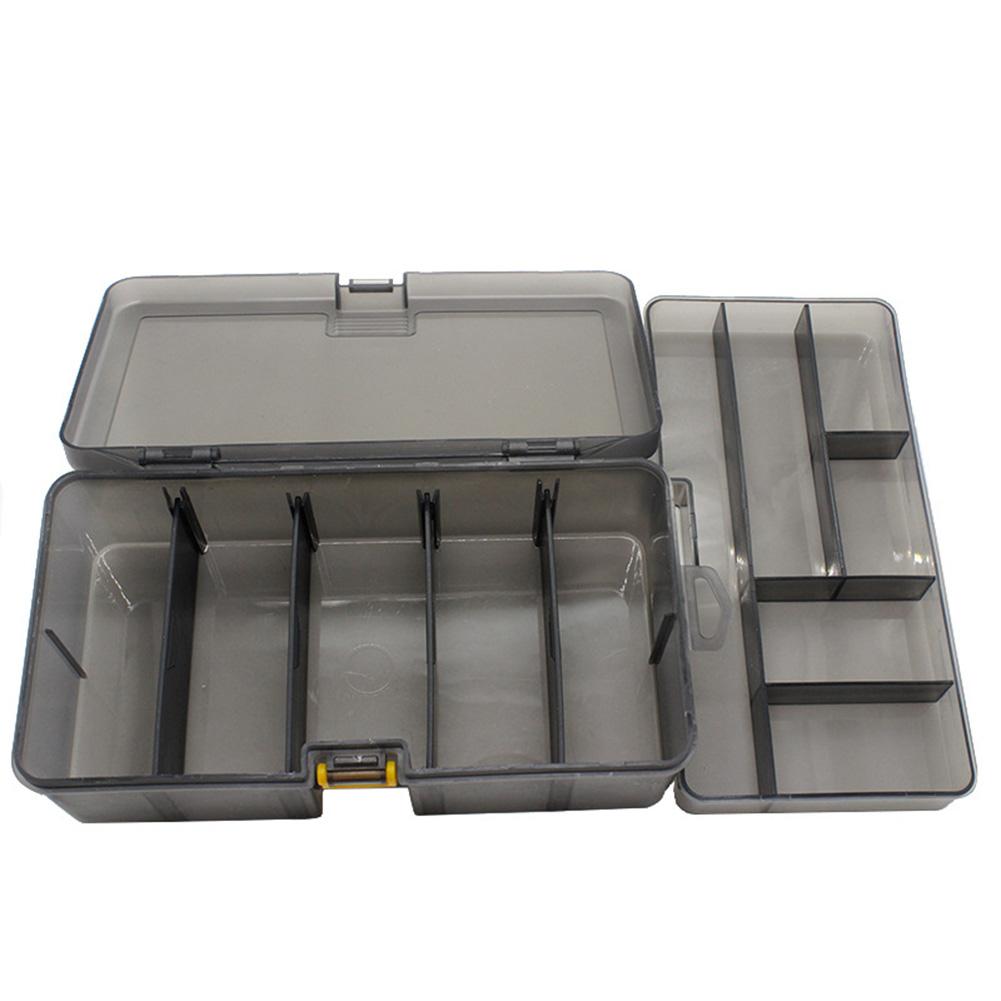 Double Layer Fishing Box Waterproof Plastic Bait Storage Box Lures Hook Minnow Bait Storage Case Multifunctional Fishing Tool