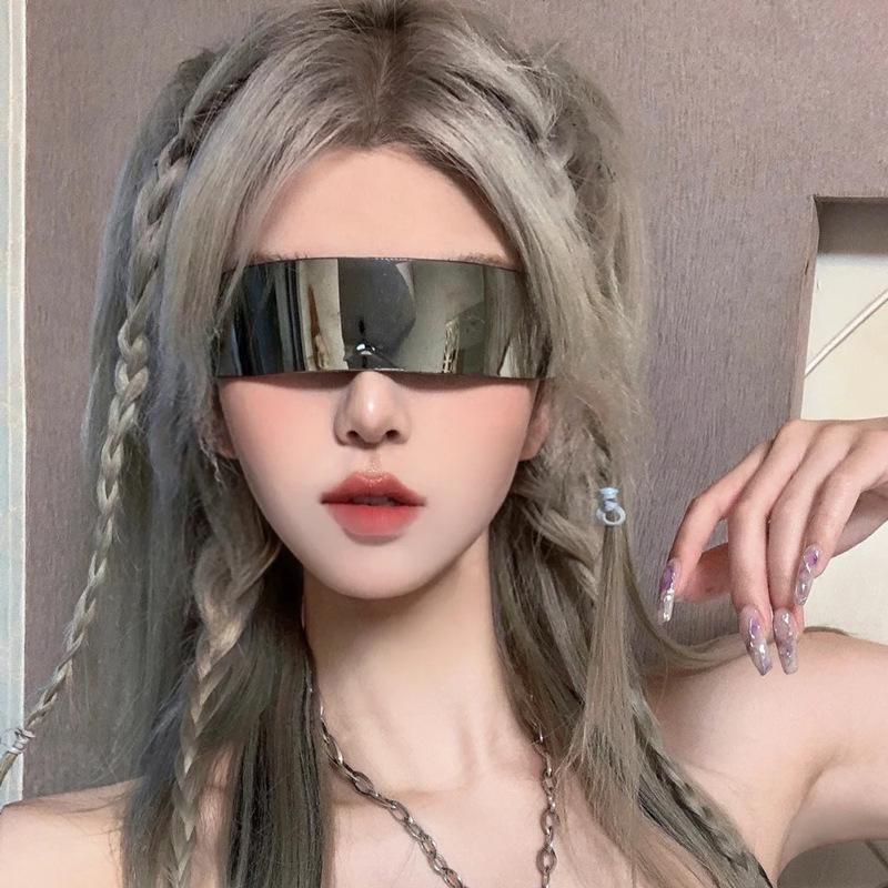 New Future Cyberpunk Sunglasses Retro Rimless Sun Glasses UV400 Mirror Eyewear Vintage Gothic Steampunk Party Gafas De Sol
