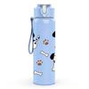 1PC Multi Puppy Dog Face Cartoon Pattern Print 750ml Color Plastic Sports Water Bottle Leakproof Flip Straw Lid Suitable for Sports Office Home Use