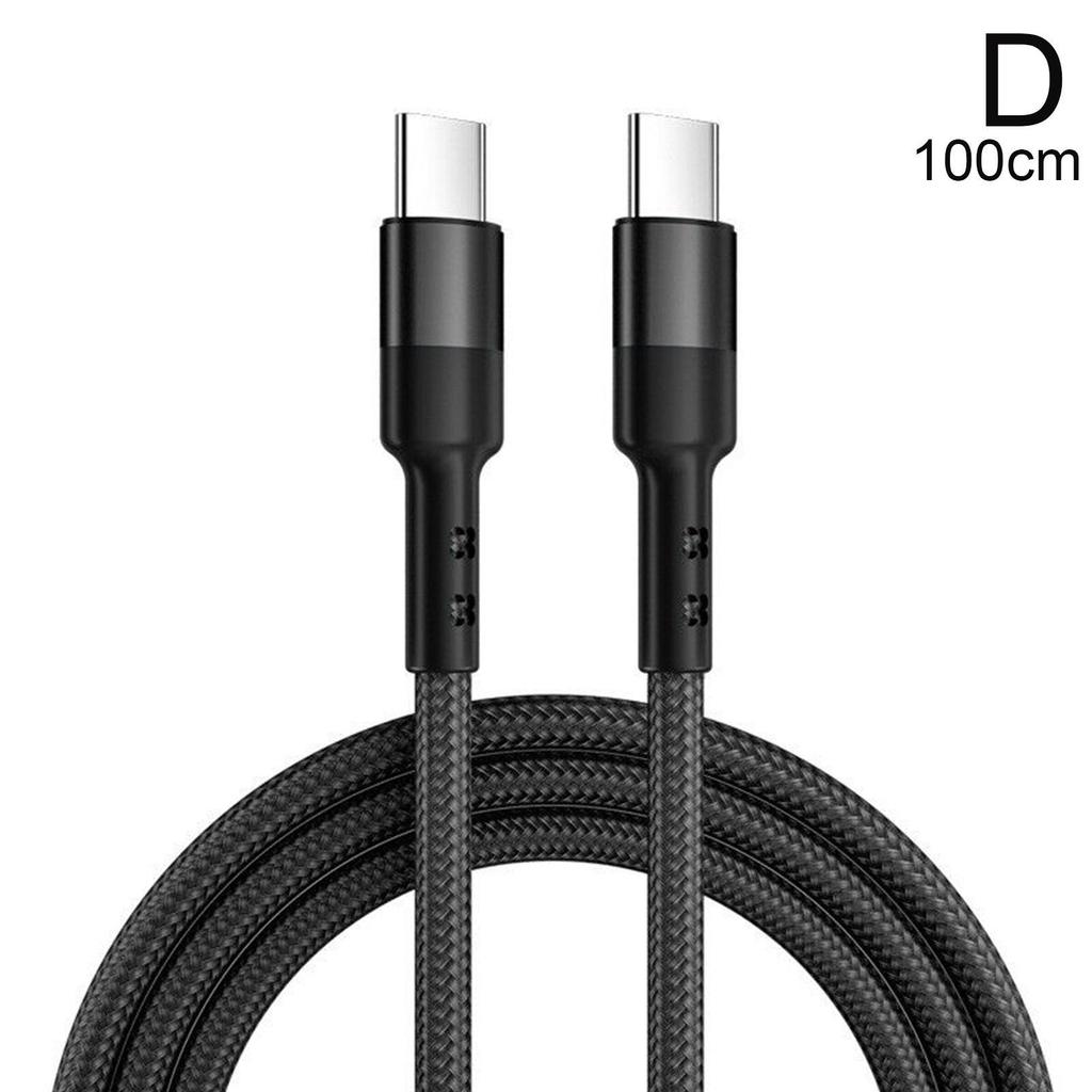 USB C To USB C Braided 100W 5A PD Braided C Cable Dual Fast 100W Charging IPad Typ O6K7