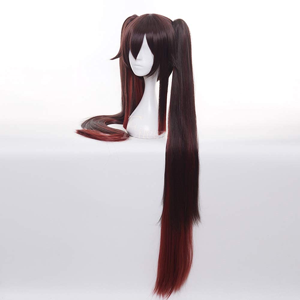 Genshin Impact Eileen Kurumi Cosplay Wig Costume with Net