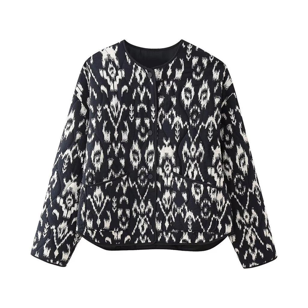 Manteaux à Manches Longues et Col Rond pour Femmes, Boutonnés, Décontractés, Léopard, Vestes Oversize, Mode Automne Hiver, Vêtements d'Extérieur