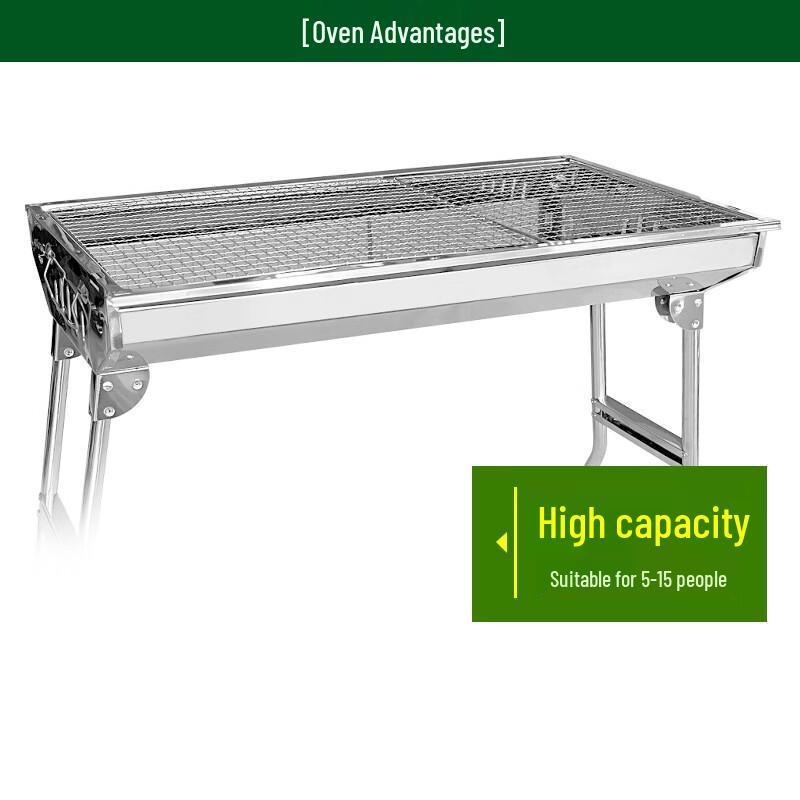 ZISIZ Large Folding Stainless Steel BBQ Grill