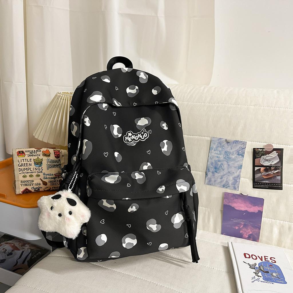Schoolbag spring new milk whirring cute sweet girl travel backpack Korean ins college wind polka dot light backpack