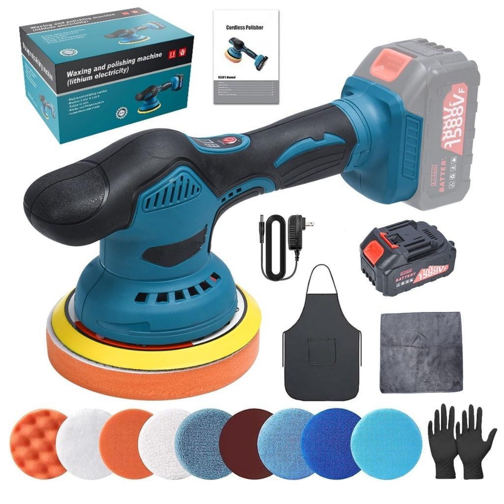 

Multiple Speed Adjustable Handheld Sander Cordless Portable Electric Car Polisher Automobiles Waxing Power Tool Full Set- battery*1