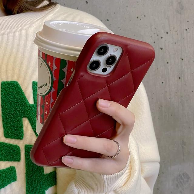 Ins Diamond Lattice Lady Soft Leather Phone Case For Iphone 13 Pro Max Mini 12 11 7 8 Plus X Xs Xr Se 10 Luxury Cover Coque