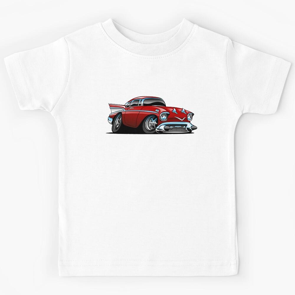 Classic American 57 Hot Rod Cartoon Kids T-Shirt 120