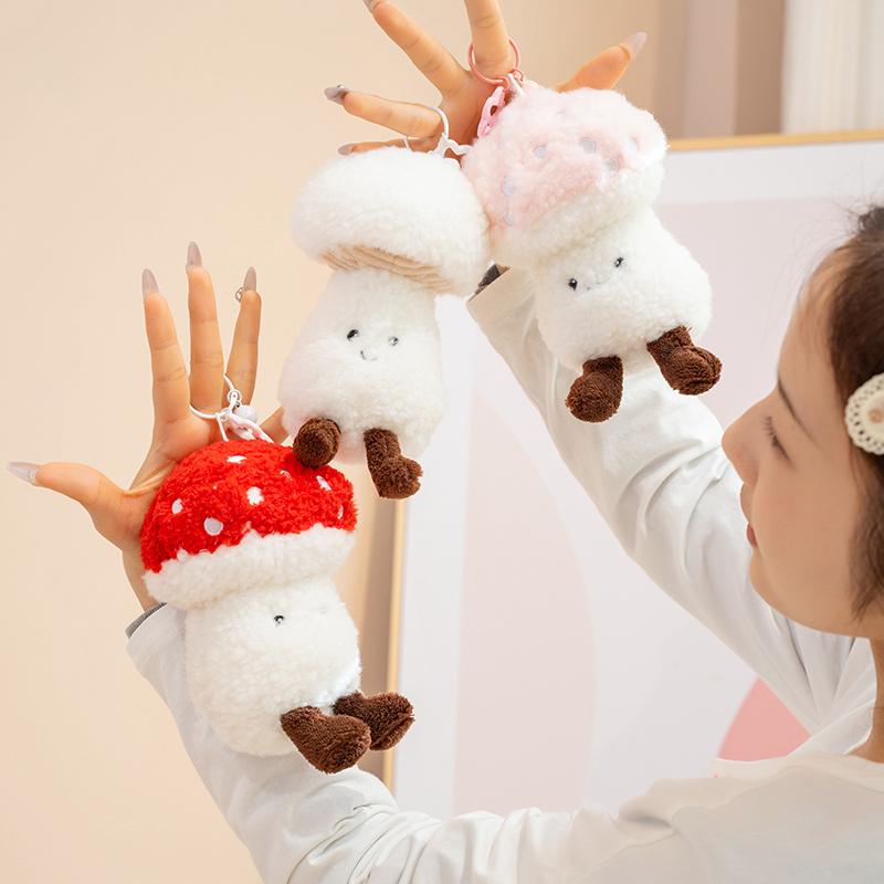 New Soft Cartoon Mushroom Plush Vegetable Toy Fluffy Stuffed Hug Pillow Realistic Natural Plant Baby Doll Comfort Birthday Gift