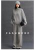 Women's High Neck Ribbed Knit Cashmere Sweater - Autumn/Winter Raglan Sleeve, Thickened Base Layer, Lazy Style