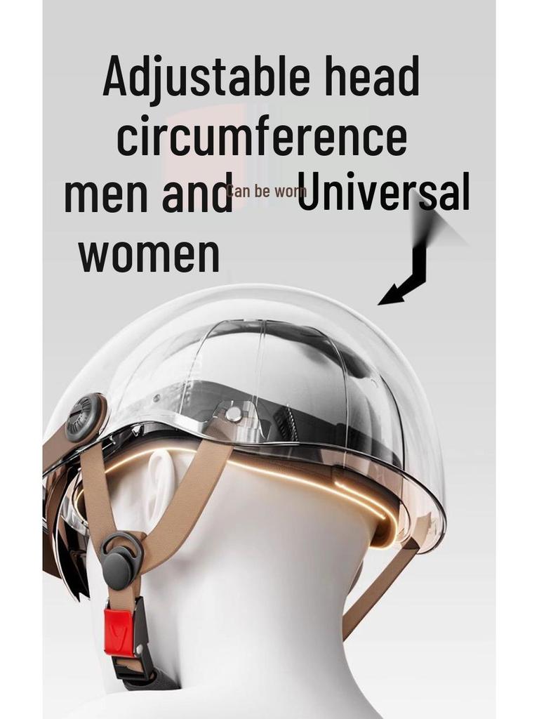 3C Certified Universal Electric Vehicle Helmet for Men & Women - Sun Protection, All-Season, Half Helmet