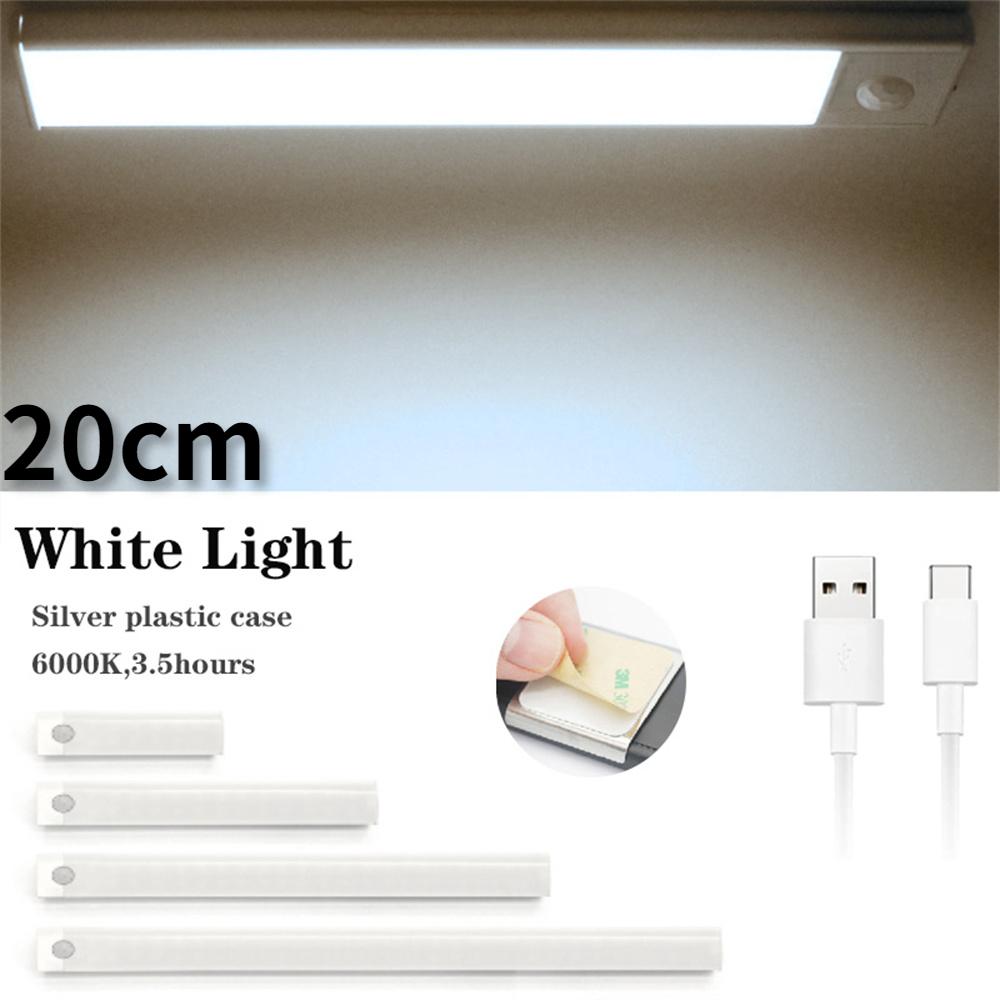 Rörelsesensor Skåp Nattlampa LED USB Belysning Kök Garderob Klädskåp Lampa Uppladdningsbar Magnetisk LED-lampa