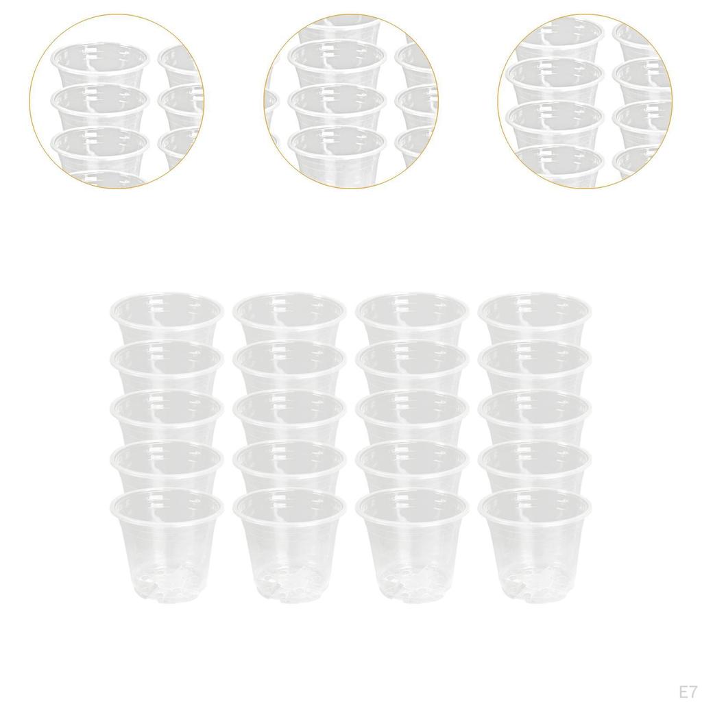 20 Clear Flower Planters for Seedling Development In Balconies