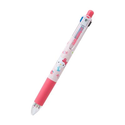 Sanrio Sarasa Multi Ballpoint Pen Mechanical Hello Ink 283193 4-Color & Pencil, Kitty, Colors Black, Blue, Red, Green, 0.5mm,