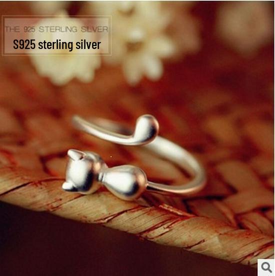 Korean Cute Cat Open Women's Ring