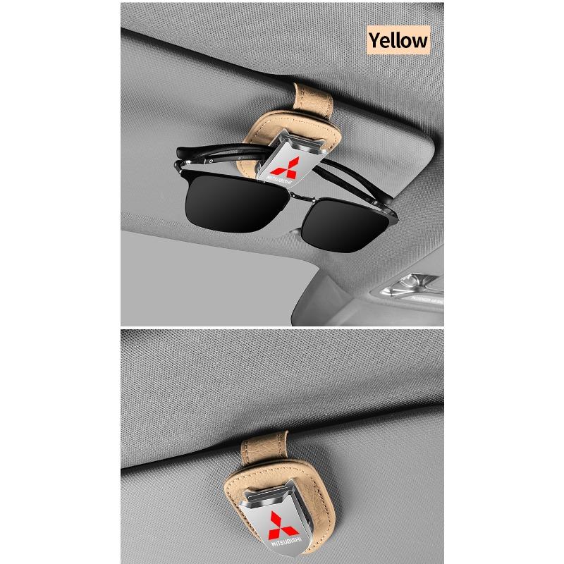 Car Auto Sun Visor Glasses Box Sunglasses Clip Card Ticket Holder Stand For Mitsubishi Lancer Ralliart 10 3 9 EX Outlander 3 ASX L200 Accessories