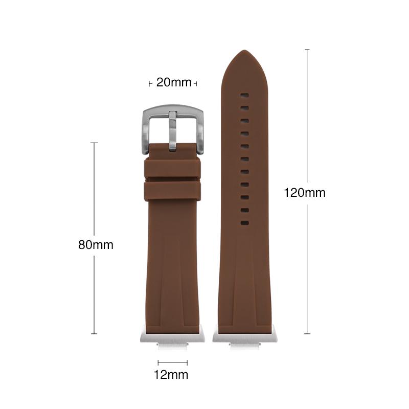 Rubber Strap with Adapter for Tissot PRX Series T137.407/T137.410 Super Player 40mm New FKM Quick Release Watch Band 12mm