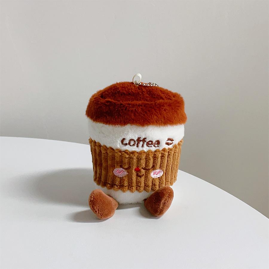 Kreativní plyšový přívěsek s jídlem: Panenka dort, bageta, croissant - Zábavný dárek k promoci