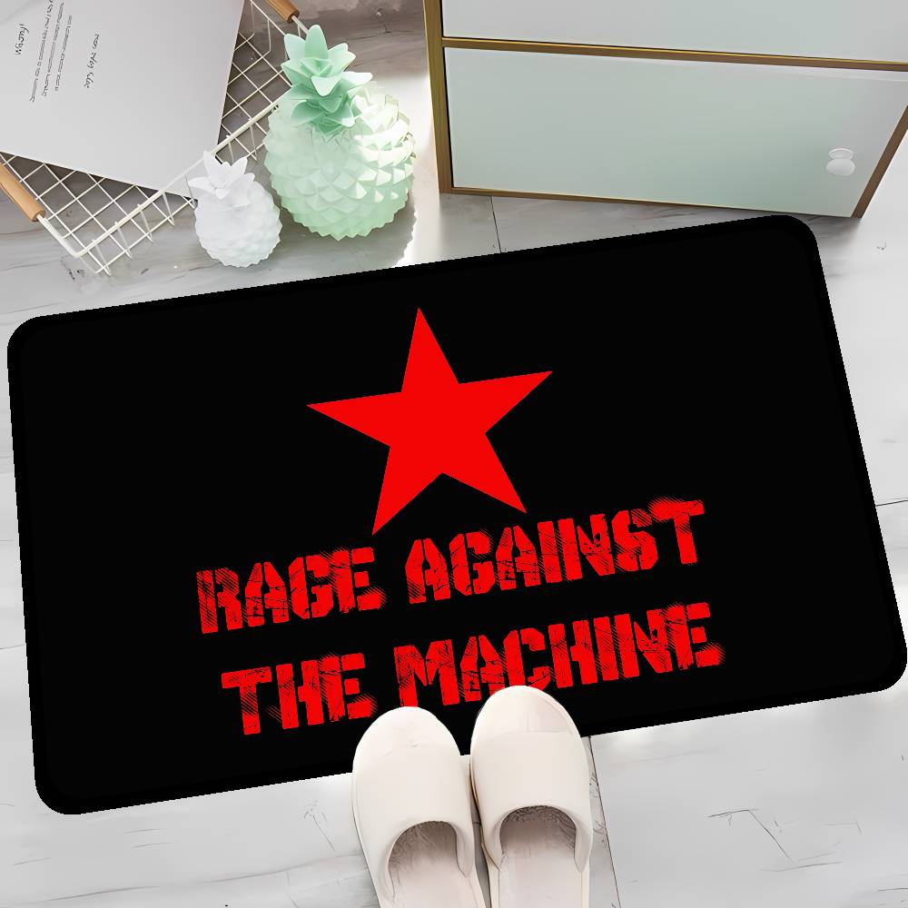 Rap Metal Band Rage Against the Machine Entrance Door Mat Washable Non-Slip Living Room Sofa Chairs Area Mat Welcome Doormat