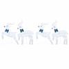 LED Reindeer Set 4 pcs Silver Fabric