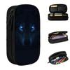 Blauäugiger Wolf Wild Federmäppchen Federmäppchen Stiftebox für Schüler Große Kapazität Tasche Schüler Schule Kosmetik Schreibwaren