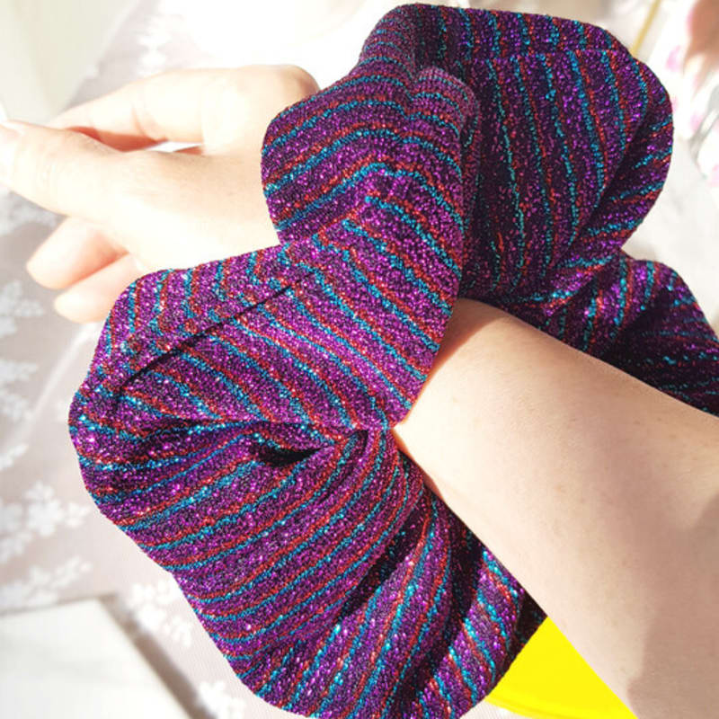 

RACOHA Полосатый Блестящий Шар для Волос Полосатый Блестящий Шар для Волос (Гопчанг Бэнд) magenta & purple mix