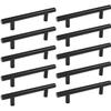Poignée De Meuble - Inox - 10 Pcs - 128mm - Modèle Moderne - Noir