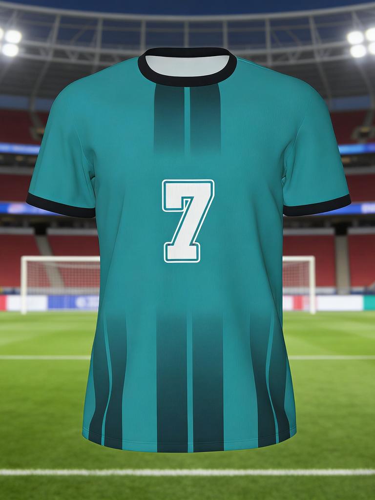 Custom Crew Neck Soccer Jersey T-shirt Men's and Women's Personalized Printed Name Number Logo Comfortable Breathable Sportswear