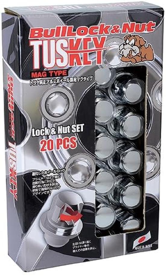 

Комплект гаек-замков для оригинальных алюминиевых дисков Toyota с плоской посадкой, 21HEX M12 x Хром T0621 KYO-EI (Индустрия Кёэй) Маг-Тип и Колеса, P1.5, Плакированные, Набор из 20 штук,