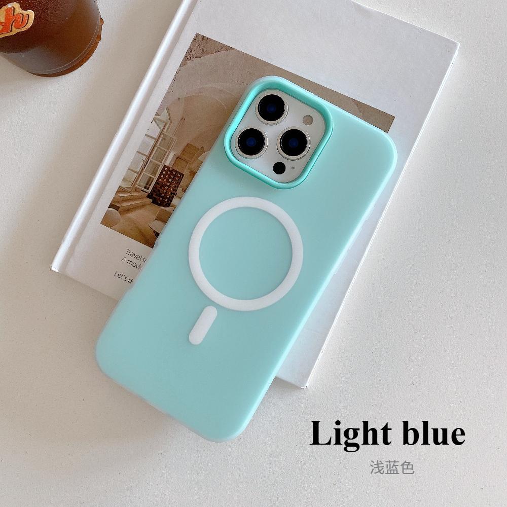 Luxury Candy Matte for Magsafe Case for iPhone 17 Air 16 15 14 13 12 Pro Max 11 16Plus 16E 17Pro Magnetic Clear 2 IN 1 Cover