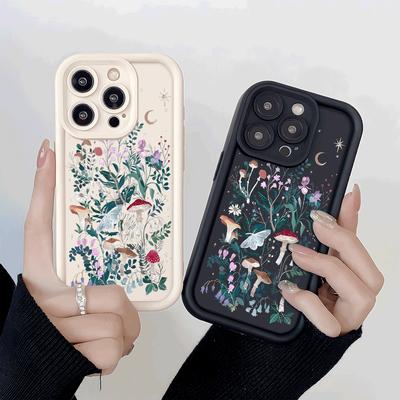 Botanical with Mushrooms Flowers Shockproof Phone Case for Xiaomi Redmi Note 14 13 12 11 10 9 8 7 Pro Anti-Slip Soft TPU Cover