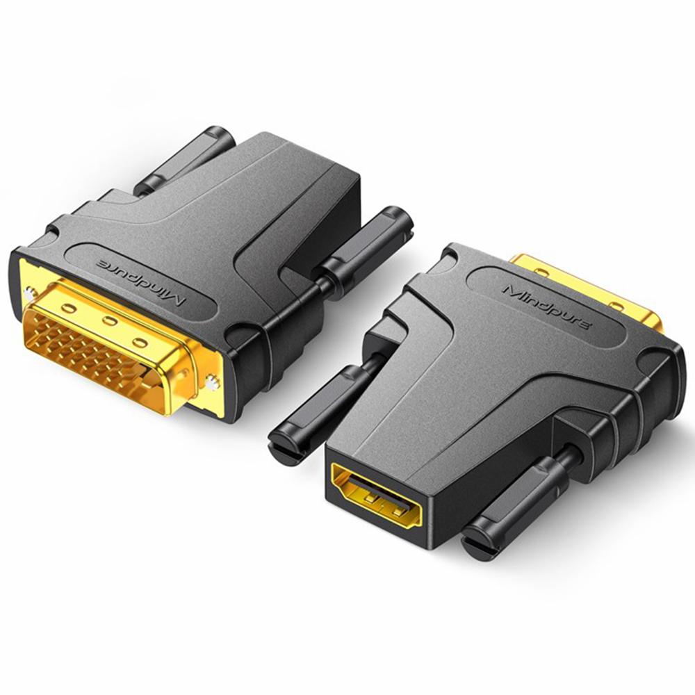 

MINDPURE AD049 24+1 DVI Male to HDMI Female HD Video Adapter Gold-Plated Converter As Shown A