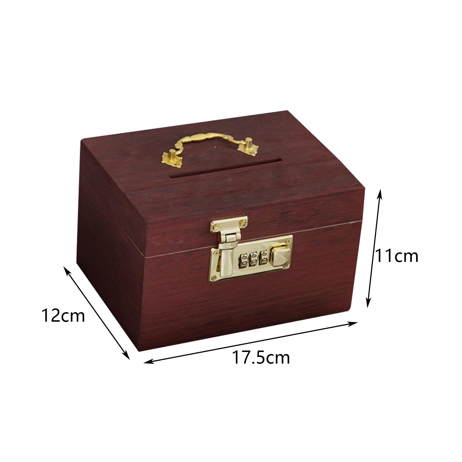 Винтажный стиль деревянная коробка копилка органайзер пароль замок коллекция сундук сокровищ шкатулка для детей подарки сувенир