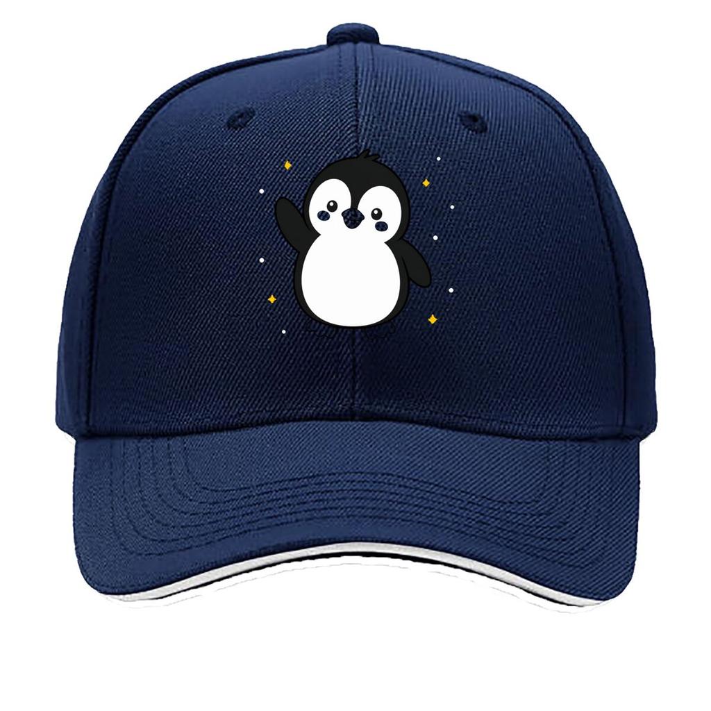 Playful Baby Penguin Minimal Cartoon Sandwich Baseball Cap Sun Cap Outdoor Workouts Hat