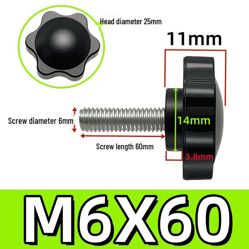 Adjustable Plum Blossom Plastic Head Star Handle Screw Bolt