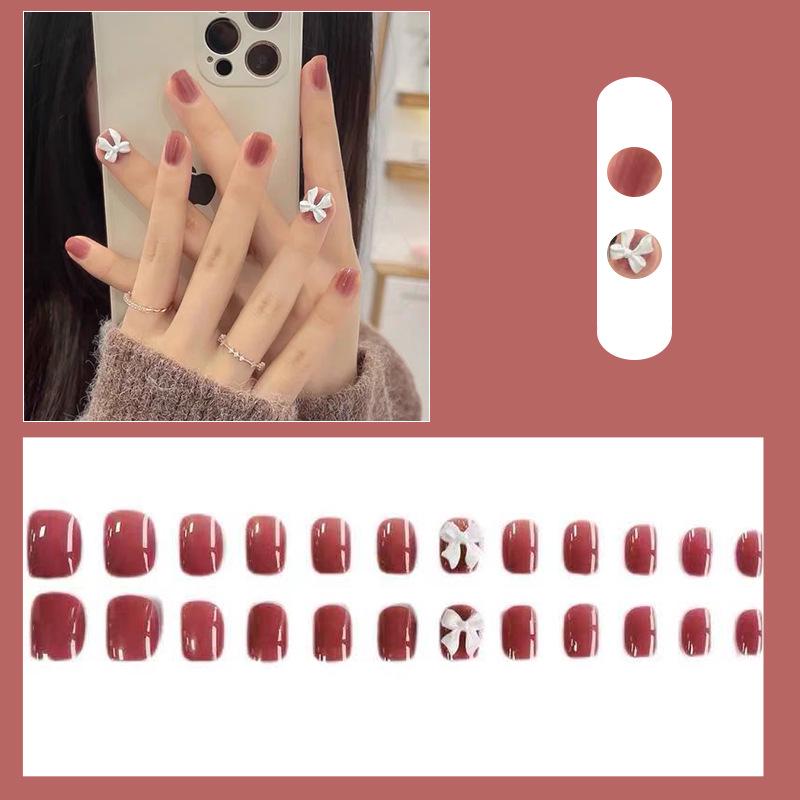 

Removable Press-On Nails: Pure & Sexy Xiaohongshu Influencer Style Nail Stickers