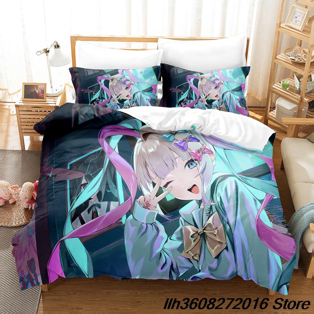 

New Needy Girl Overdose Bedding Set Cartoon Anime Three-Piece Set Adult Kid Bedroom Duvetcover Sets 3D Kawaii Girls Conjunto De EU Single(135*200cm)3pcs