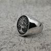 Hot Sale Punk Men Silver Color Tree of Life Ring Casting 316L Stainless Steel Rings for Men Ring Jewelry Bague Homme Fashion