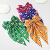 Girl Hairpin Extra Large Ribbon Bowknot Design Back Head Hair Clip Soccer Pattern Spring Hair Pin Party Hair Accessory