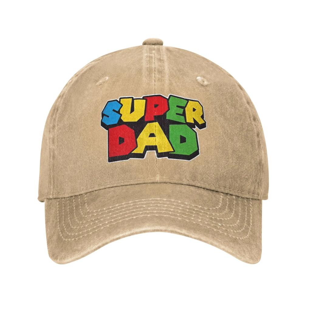 Super Dad Father's Day Gift Baseball Caps Distressed Denim Washed  Sun Cap Unisex Outdoor Running Golf Adjustable Fit Caps Hat