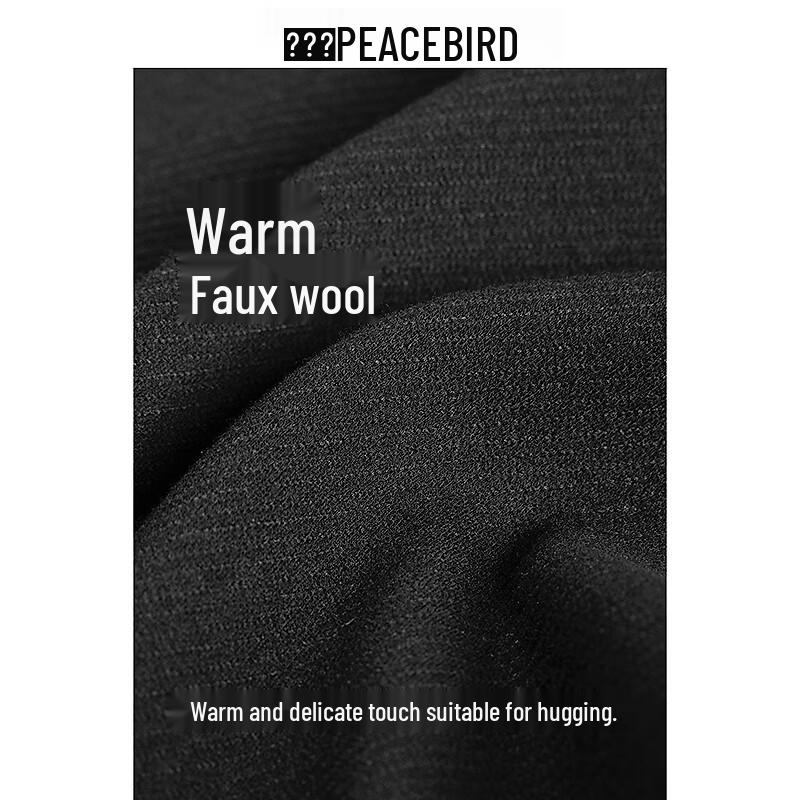 Peacebird Men's Winter Tapered Loose Warm Casual Pants