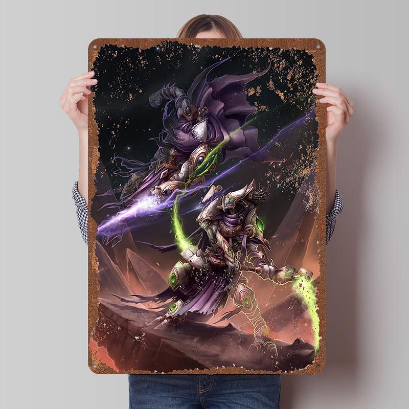 SStarCraft Tinplate Posters Customizable Wall Art Retro Vintage Metal Tin Signs for Decoration Home Decor Items House Interior