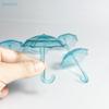 1:12 Dollhouse Mini Transparent Blue Plastic Umbrella Model Dollhouse Furniture Decoration Children's Play Toys