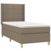 Maison Exclusive - Sommier à lattes de lit avec matelas Taupe 100x200 cm Tissu