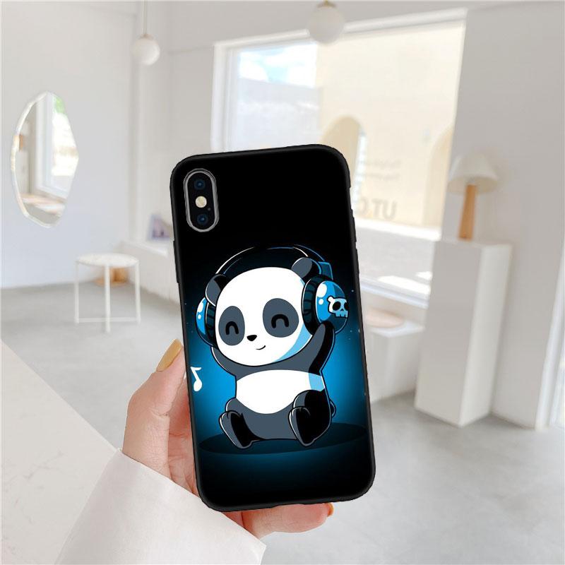 PP16 Cartoon Panda Soft Shell Phone Case for Redmi Note 10 11 12 Pro Max 10S 10C 10T 11A 11S 12S 12C